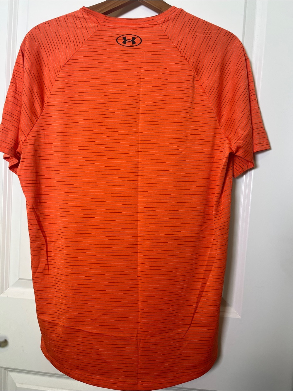 Under Armour Orange Short Sleeve Performance Tee with Black Logo - Picture 3 of 4